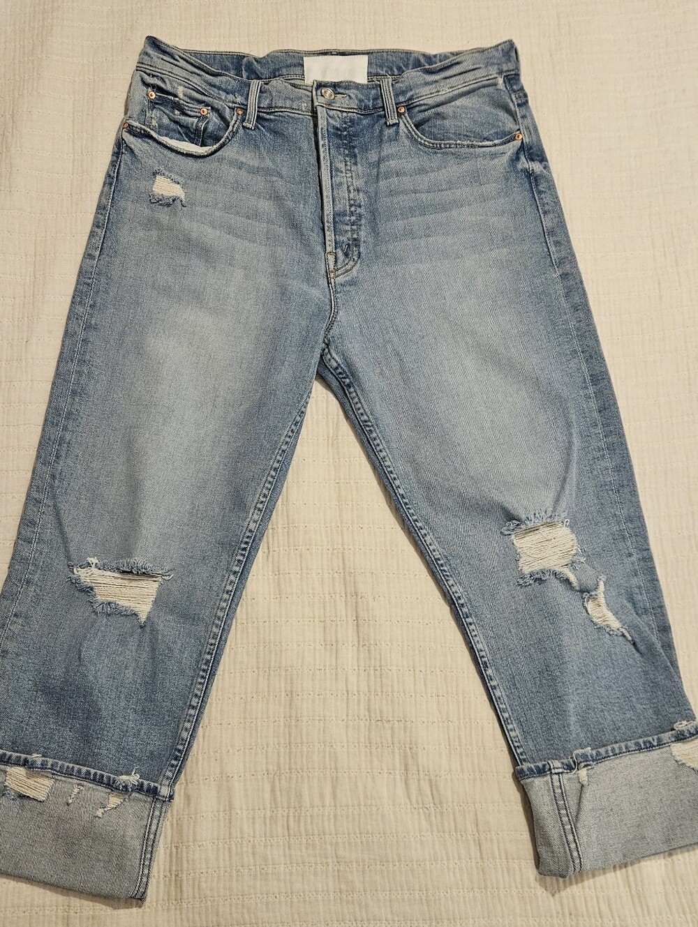 Mother Superior The Tomcat Button-fly Distressed Jeans in sz 33 NWOT